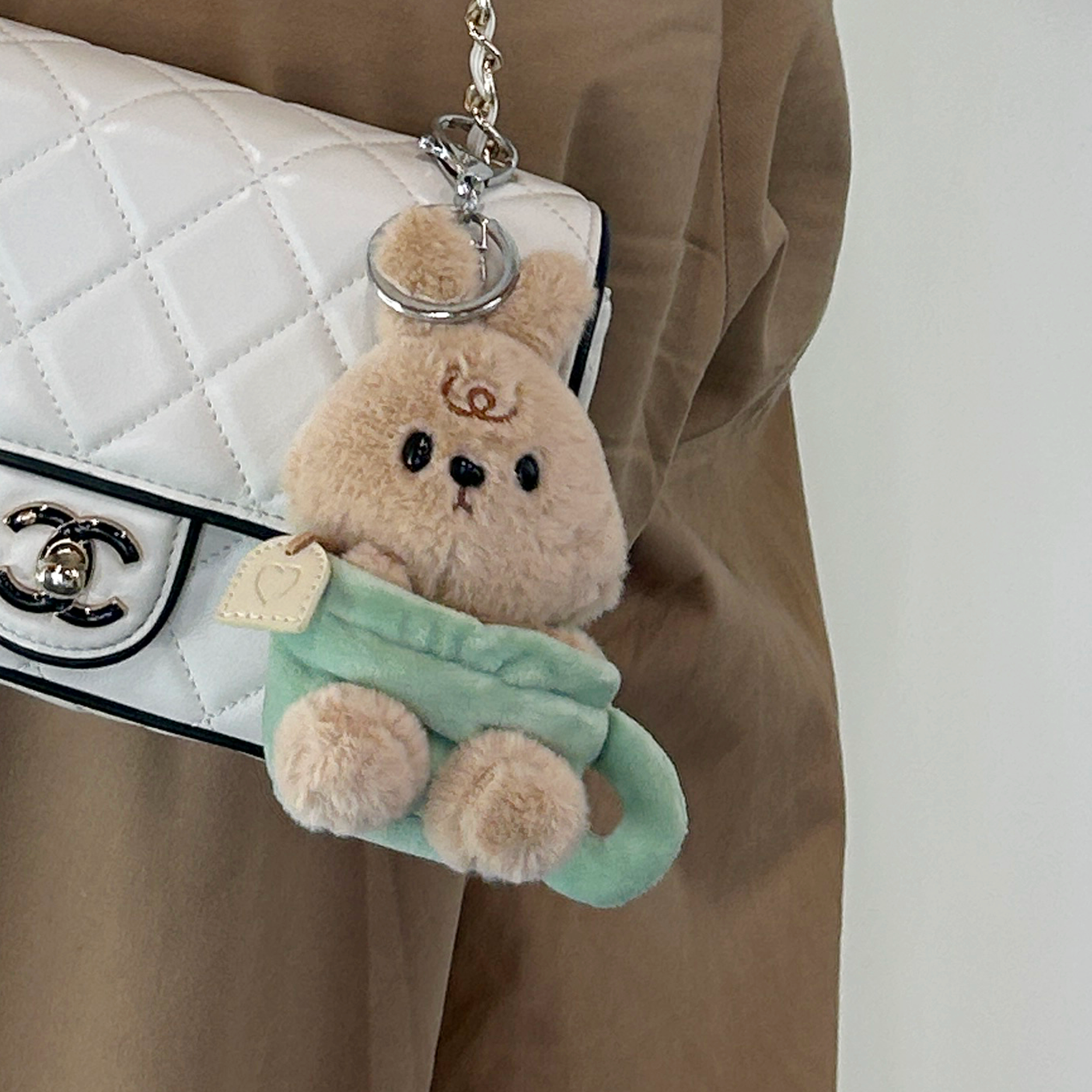 Plush Bunny Keychain – Cup of Otto – Clöud Café