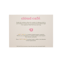 Back view product packaging with text and logo on a beige background