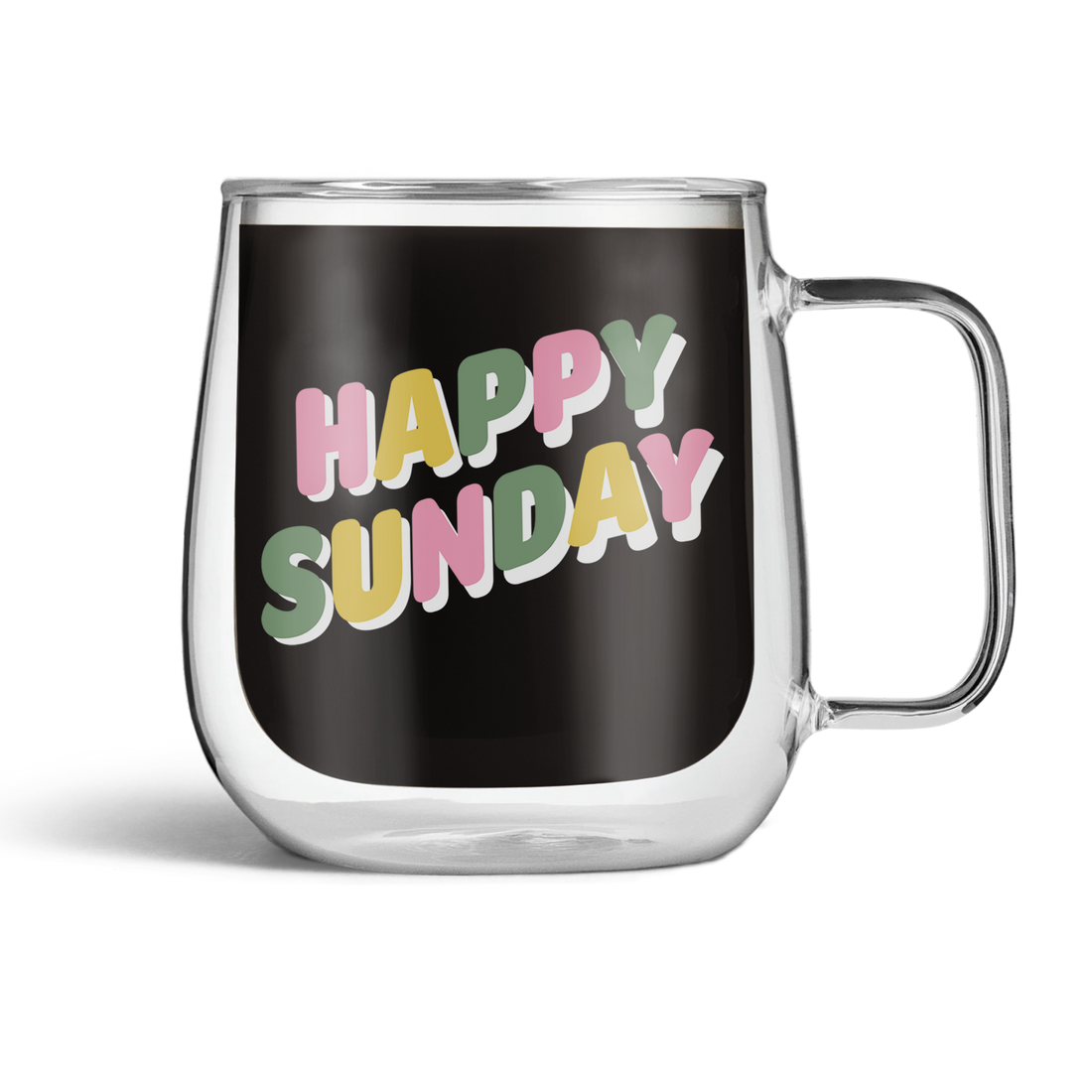 Clear mug with cold brew and &