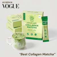 Clöud Café Matcha Collagen Latte. As seen in VOGUE: "Best Collagen Matcha"