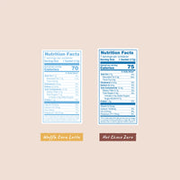 Waffle Cone Latte and Hot Choco Zero Nutrition Facts