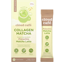 Cloud Cafe Collagen Pistachio Matcha Latte packaging on a white background