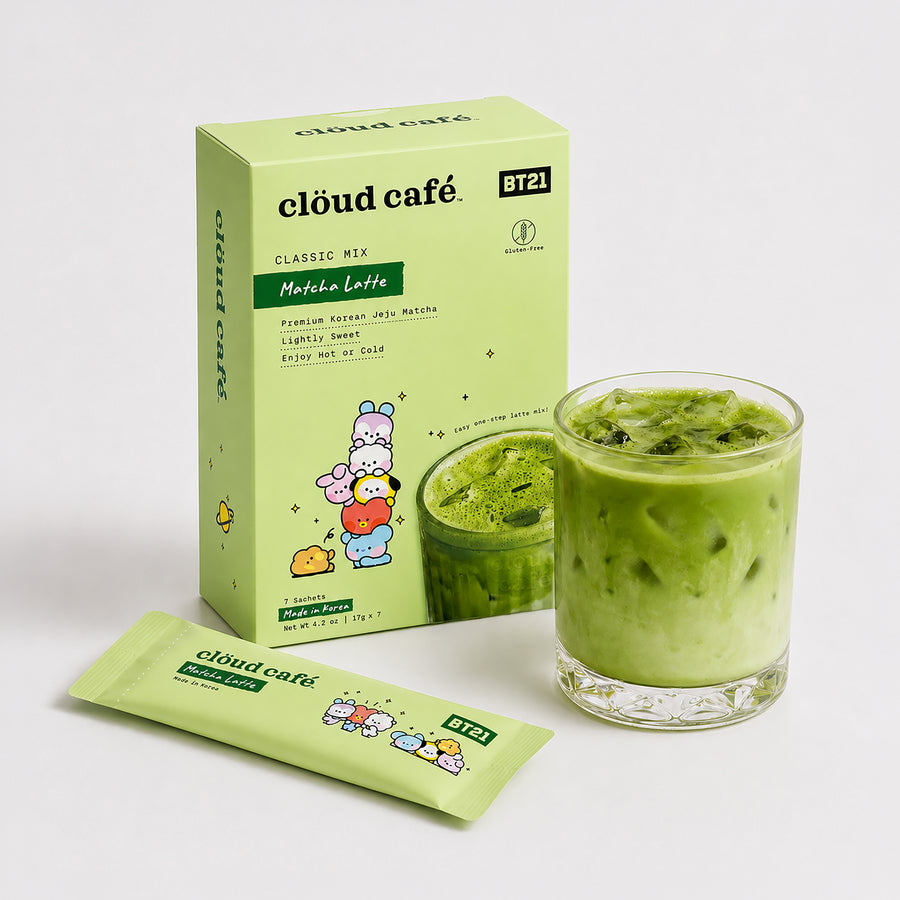 BT21 Matcha Latte – Collagen-Infused Coffee – clöud café