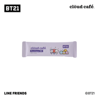 clöud café tea cream mix package with BT21 branding on a white background