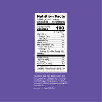 Clöud Café Royal Milk Tea Nutrition Facts label, 7-count box, 100 calories per sachet, collagen-infused instant milk tea with probiotics