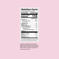 Clöud Café Strawberry Milk Nutrition Facts, 10-count sachets, 110 calories, formulated with Marine Collagen and Vitamin D3