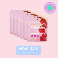 6 pack of Sweet Strawberry Collagelée gummies with updated price ($30)