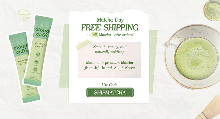 FREE SHIPPING on all Matcha Latte orders, in celebration of MATCHA DAY! Order must use code: SHIPMATCHA.