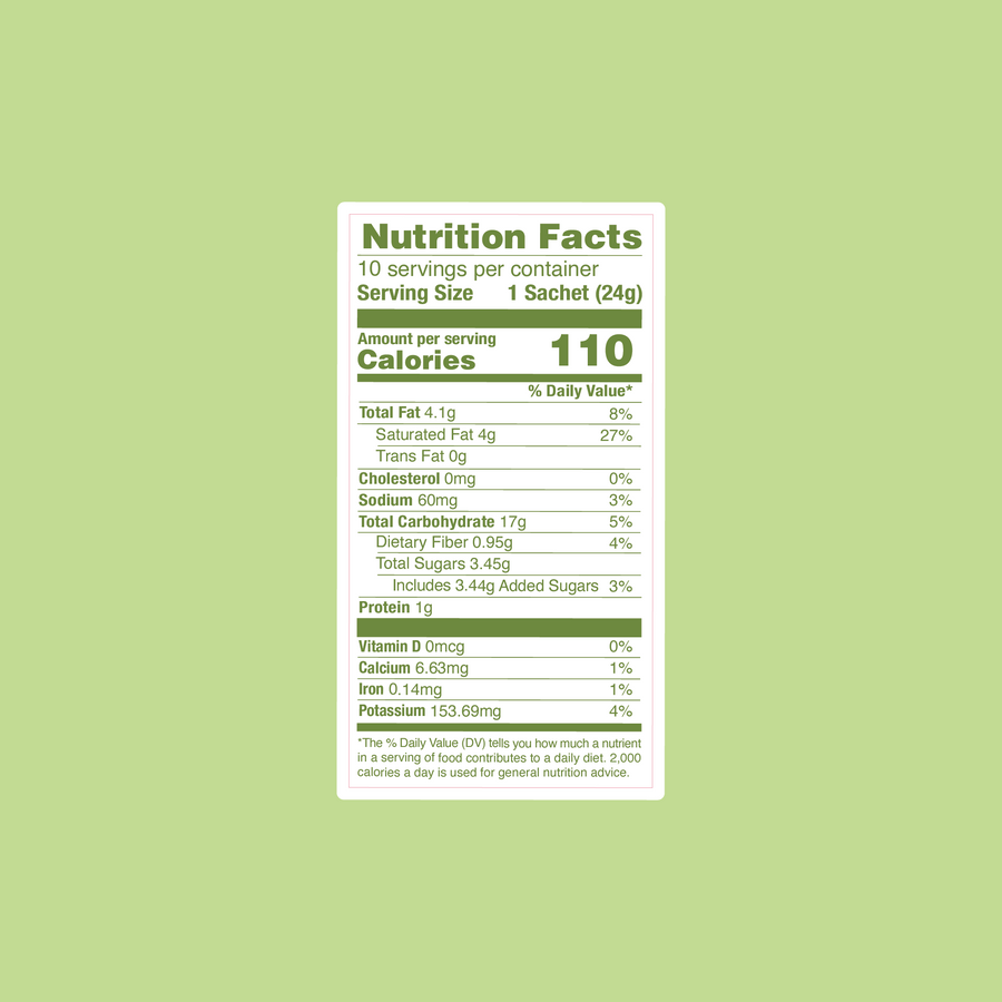 Strawberry Matcha Latte Nutrition Facts