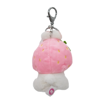 Back of plushie keychain.