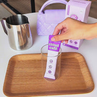 Video preparation of Clöud Café ube latte