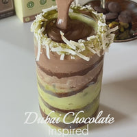 Clöud Café Collagen Hot Choco Zero and Pistachio Matcha Latte Dubai chocolate inspired recipe video