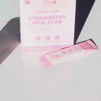 Clöud Café Collagen Strawberry Milk Zero Hwachee recipe video featuring a refreshing zero sugar strawberry drink