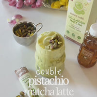 Clöud Café Collagen Double Pistachio Matcha Latte preparation recipe video
